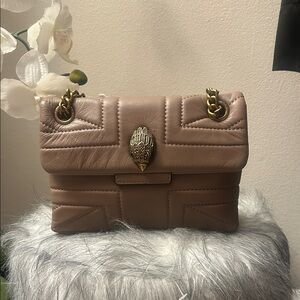 Kurt Geiger Tan Quilted Crossbody Bag